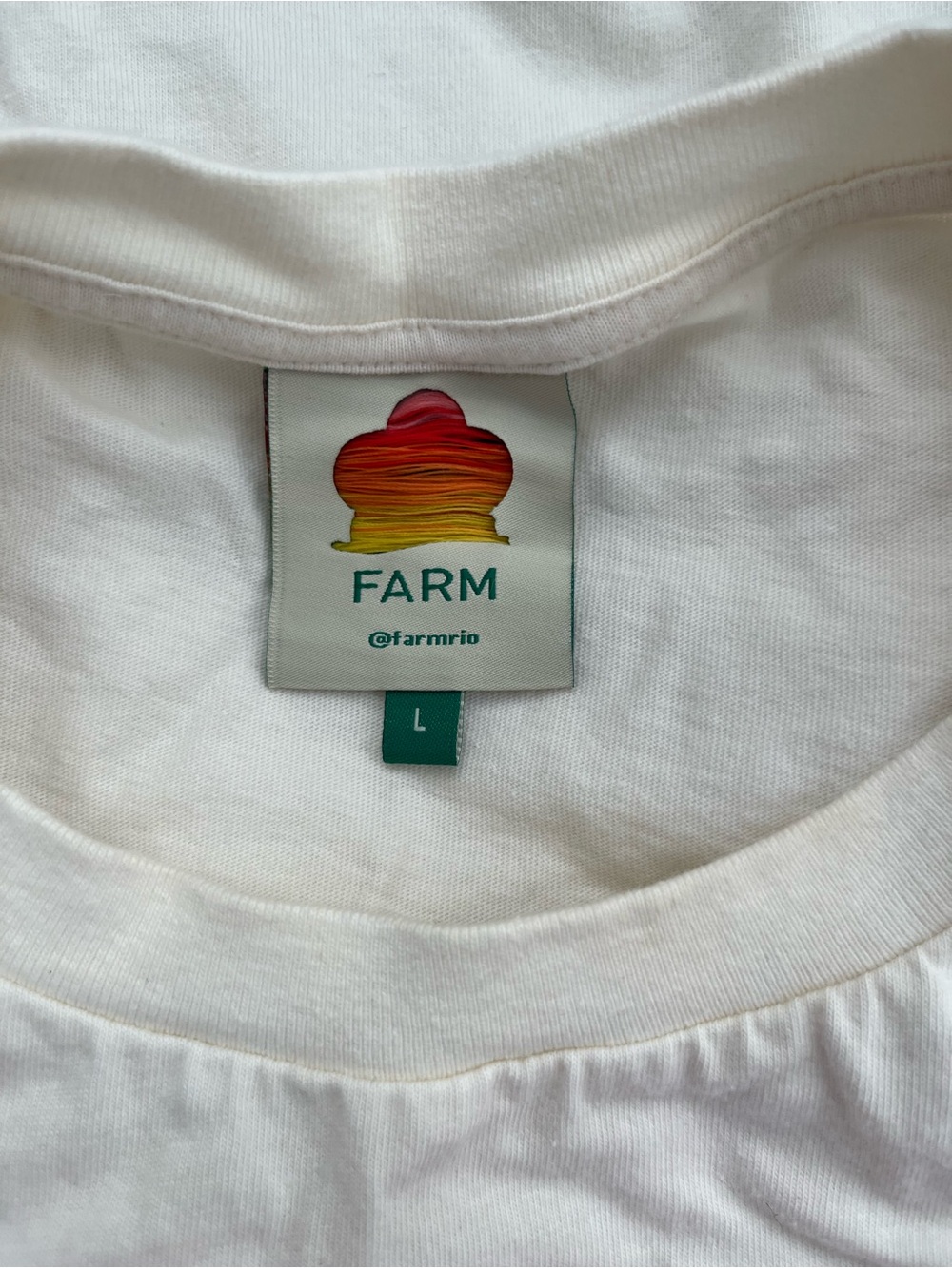 FARM Rio Cream Mini Dress with Pink Graphic - Picture 4 of 5